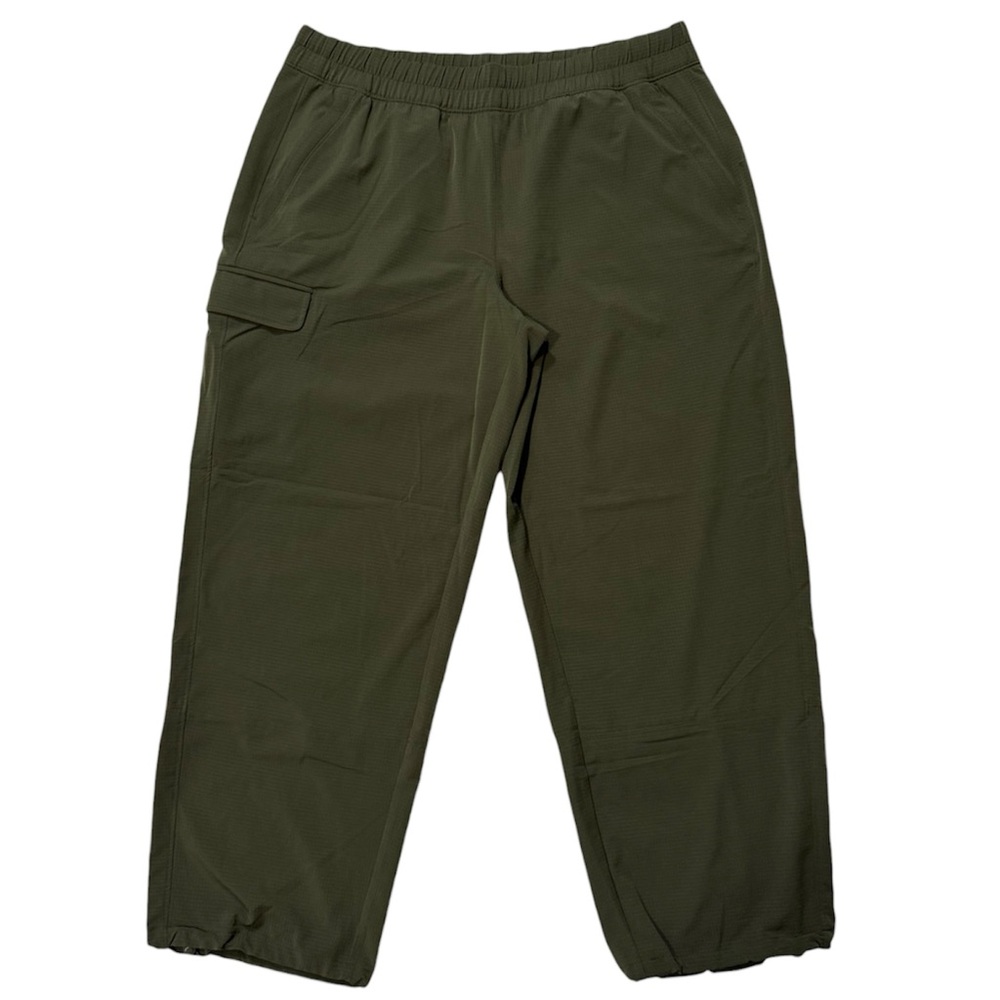 Athleta Women’s Trekkie‎ High Rise Parachute Olive Green Stretchy Pants - Large
